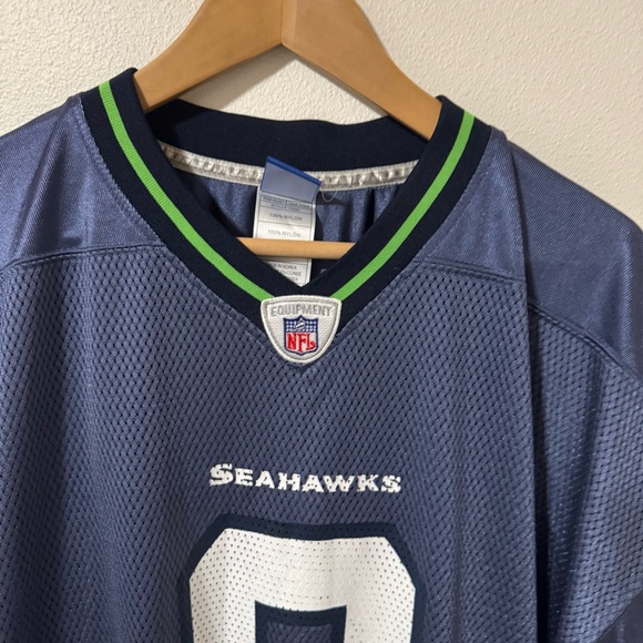 Vintage Seattle Seahawks Hasselbeck 8 Reebok On Field Jersey Blue-2XL - Picture 3 of 12